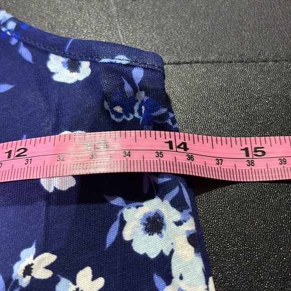 PLACE Spaghetti Strap, floral print, navy blue summer dress - Picture 7 of 10